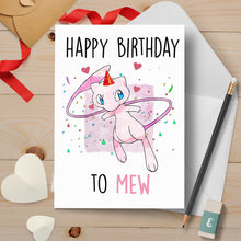 POKEMON Happy Birthday PERSONALISED Greeting Art Card ANY Joyeux